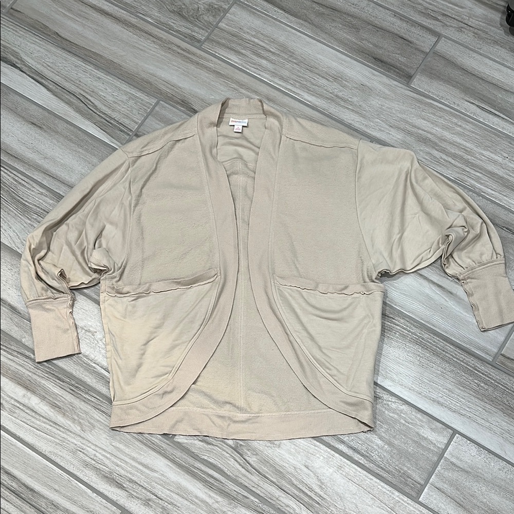 LuLaRoe Beige Cardigan Open Sweater